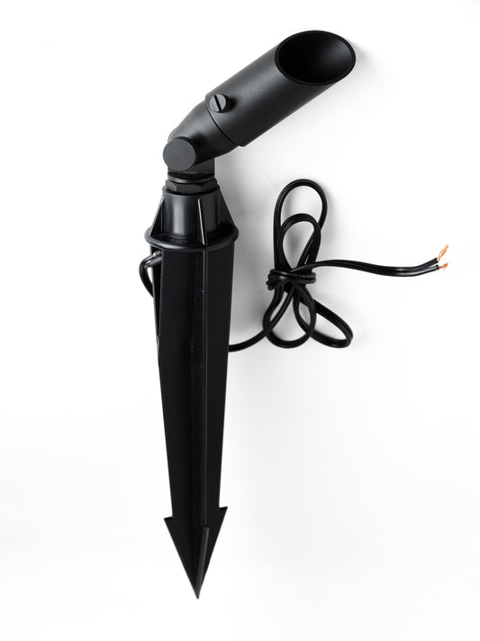 FOCO METALICO NEGRO MR8 DE 12V "SIN AMPOLLETA"