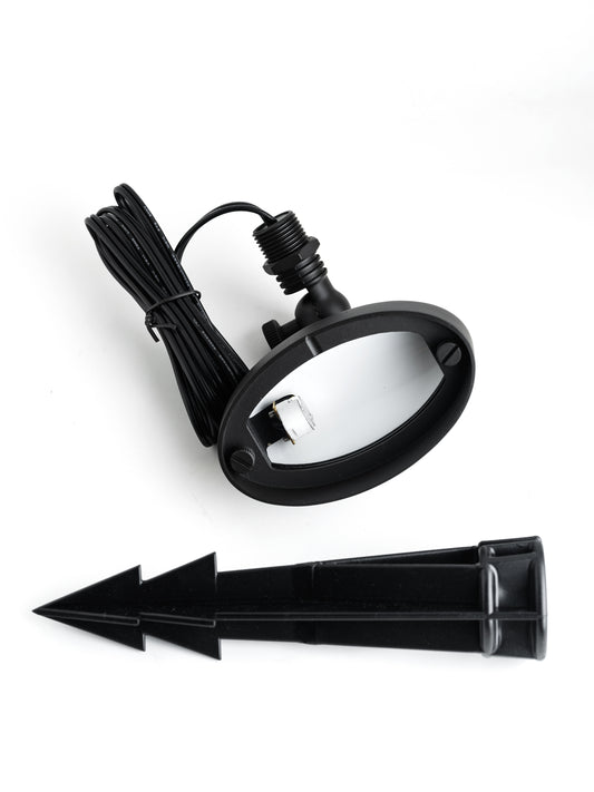 FOCO METALICO NEGRO G4 DE 12V "SIN AMPOLLETA"