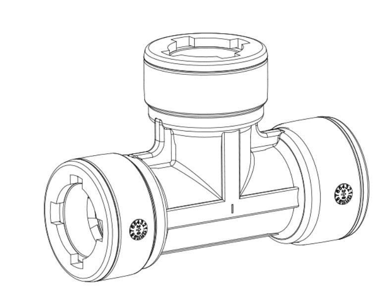 TEE DE 20MM FAST LOCK