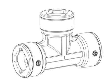 TEE DE 20MM FAST LOCK